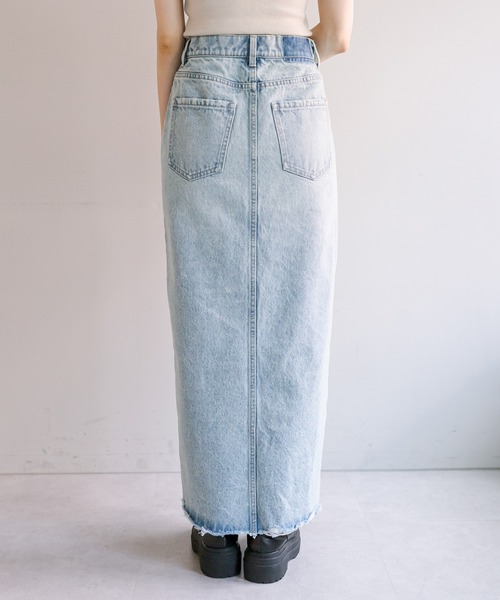 mystic（ミスティック）の「スリットデニムスカート（デニムスカート・レディース・ブラック/ブルー・2/1）」の17枚目の写真