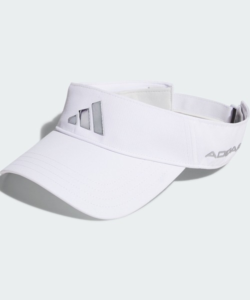 adidas（アディダス）の「メタルロゴ バイザー【adidas Golf/アディダスゴルフ】（サンバイザー・メンズ・ブラック/ホワイト/ネイビー・LARGE）」の2枚目の写真