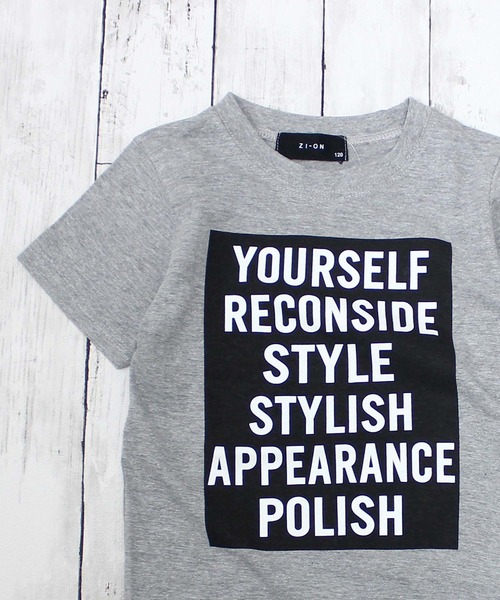 ZI-ON(ジーオン)の「ボックスロゴプリント半袖Tシャツ(Tシャツ/カットソー・キッズ・ロイヤルブルー/グリーン/ブラック系その他/ベージュ系その他/レッド/ピンク/ミント/モカ/グレー系その他/ホワイト系その他/ブラウン系その他/ブラック/ブラック系その他2/ベージュ/オフホワイト/杢グレー/ネイビー/ホワイト系その他2/その他3/その他2・100cm/110cm/120cm/130cm/140cm/150cm/160cm)」の19枚目の写真