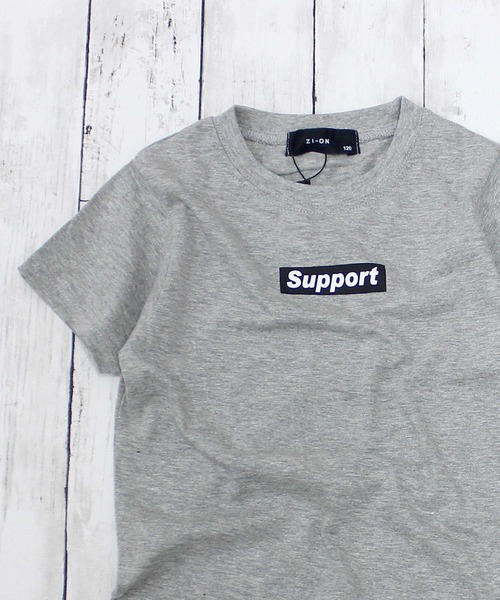 ZI-ON(ジーオン)の「ボックスロゴプリント半袖Tシャツ(Tシャツ/カットソー・キッズ・ロイヤルブルー/グリーン/ブラック系その他/ベージュ系その他/レッド/ピンク/ミント/モカ/グレー系その他/ホワイト系その他/ブラウン系その他/ブラック/ブラック系その他2/ベージュ/オフホワイト/杢グレー/ネイビー/ホワイト系その他2/その他3/その他2・100cm/110cm/120cm/130cm/140cm/150cm/160cm)」の8枚目の写真