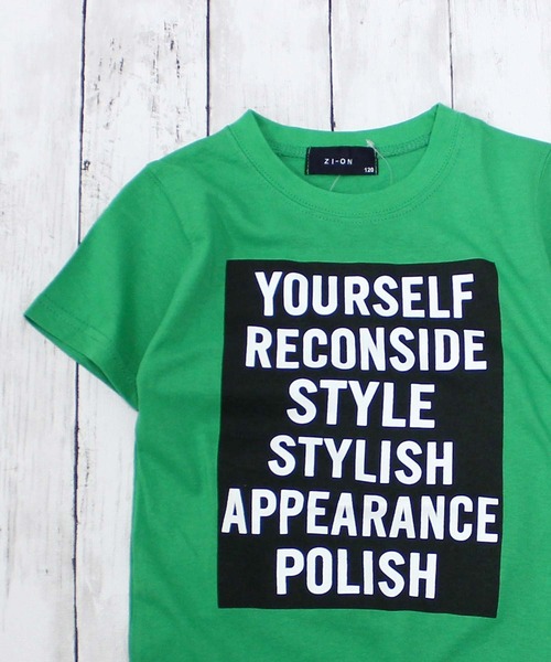 ZI-ON(ジーオン)の「ボックスロゴプリント半袖Tシャツ(Tシャツ/カットソー・キッズ・ロイヤルブルー/グリーン/ブラック系その他/ベージュ系その他/レッド/ピンク/ミント/モカ/グレー系その他/ホワイト系その他/ブラウン系その他/ブラック/ブラック系その他2/ベージュ/オフホワイト/杢グレー/ネイビー/ホワイト系その他2/その他3/その他2・100cm/110cm/120cm/130cm/140cm/150cm/160cm)」の13枚目の写真
