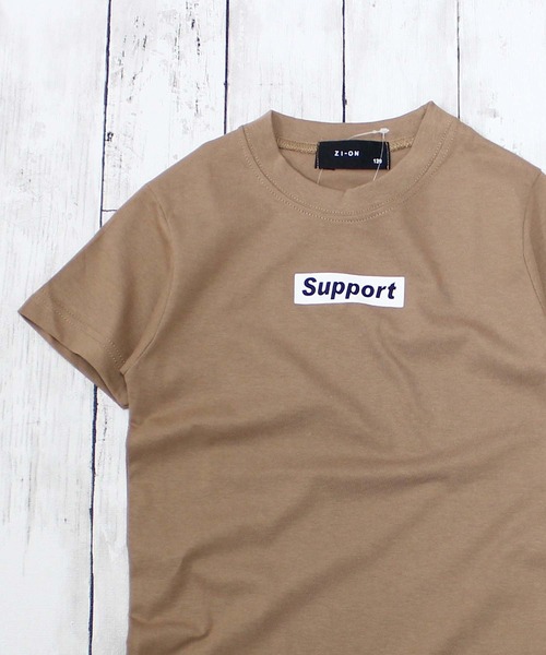 ZI-ON(ジーオン)の「ボックスロゴプリント半袖Tシャツ(Tシャツ/カットソー・キッズ・ロイヤルブルー/グリーン/ブラック系その他/ベージュ系その他/レッド/ピンク/ミント/モカ/グレー系その他/ホワイト系その他/ブラウン系その他/ブラック/ブラック系その他2/ベージュ/オフホワイト/杢グレー/ネイビー/ホワイト系その他2/その他3/その他2・100cm/110cm/120cm/130cm/140cm/150cm/160cm)」の9枚目の写真