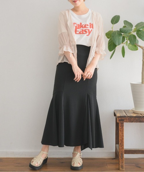 RETRO GIRL(レトロガール)の「ウエストリボンVネックシアーSH(シャツ/ブラウス・レディース・ナチュラル/グリーン/ベージュ・FREE)」の17枚目の写真
