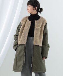 Ray BEAMS | Ray BEAMS / ボア キリカエ ジップ コート(その他アウター)