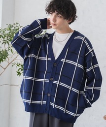 WEGO | WEGO/【23年秋冬先行予約】ルーズフィット総柄カーディガン(カーディガン/ボレロ)