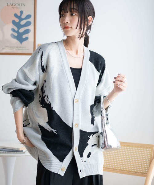 WEGO（ウィゴー）の「WEGO/ルーズフィット総柄カーディガン（カーディガン/ボレロ・メンズ・その他1/その他4/その他2/その他6/その他5/その他3/その他7・MEDIUM/LARGE）」の6枚目の写真