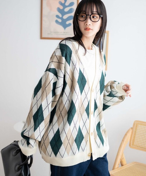 WEGO（ウィゴー）の「WEGO/ルーズフィット総柄カーディガン（カーディガン/ボレロ・メンズ・その他1/その他4/その他2/その他6/その他5/その他3/その他7・MEDIUM/LARGE）」の8枚目の写真