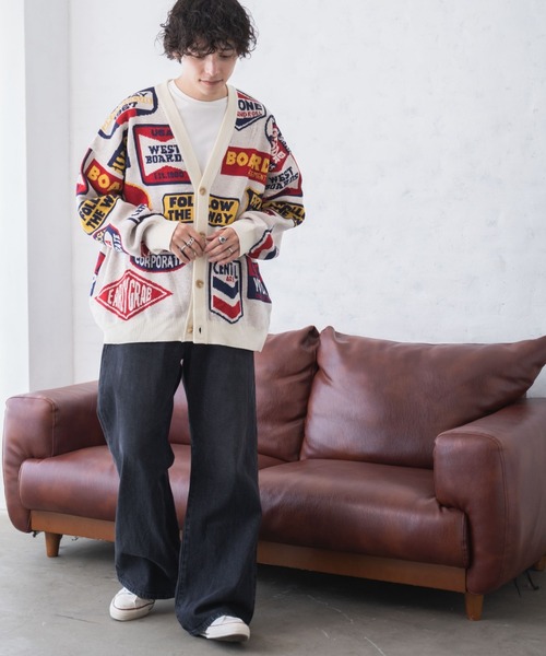 WEGO（ウィゴー）の「WEGO/ルーズフィット総柄カーディガン（カーディガン/ボレロ・メンズ・その他1/その他4/その他2/その他6/その他5/その他3/その他7・MEDIUM/LARGE）」の16枚目の写真