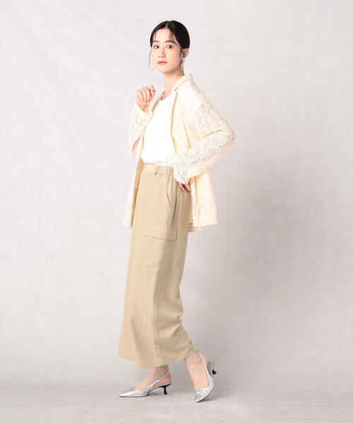 Comme　Ca　Mature（コムサマチュア）の「フレンチスリーブ　カットソー（Tシャツ/カットソー・レディース・ホワイト/ブラック/グレイッシュベージュ・FREE）」の5枚目の写真