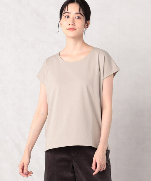 Comme　Ca　Mature（コムサマチュア）の「フレンチスリーブ　カットソー（Tシャツ/カットソー・レディース・ホワイト/ブラック/グレイッシュベージュ・FREE）」の14枚目の写真
