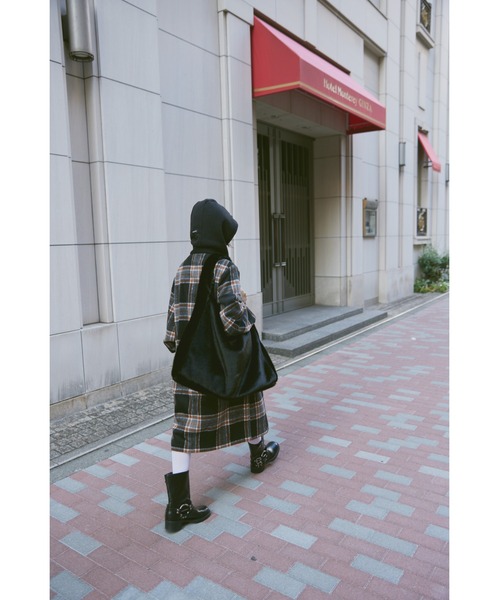 FEKETE（フェケテ）の「CHECKED LONG BAL COLLAR COAT / バイ