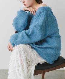 Kastane | 【2023AWカタログ掲載アイテム】BACKオープンメランジニット(ニット/セーター)