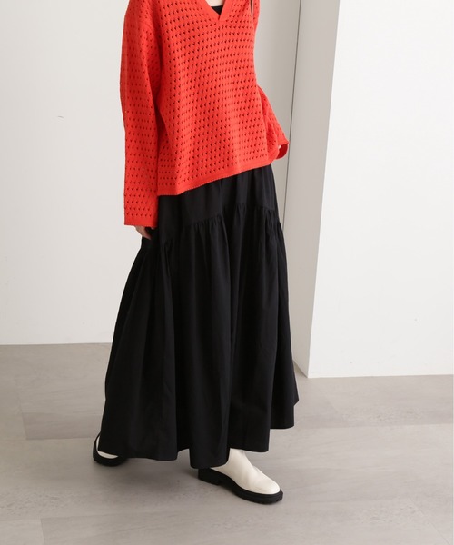 N.(N. Natural Beauty Basic)(エヌエヌナチュラルビューティーベーシック)の「◆コットンギャザーボリュームスカート(スカート・レディース・ブラック/グリーン/アイボリー・MEDIUM)」の11枚目の写真