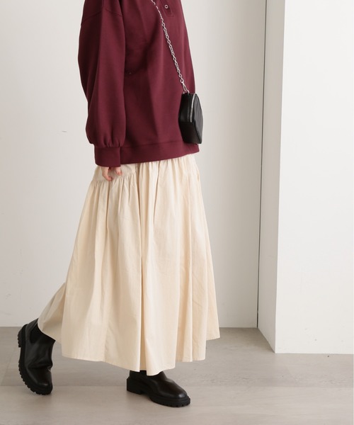 N.(N. Natural Beauty Basic)(エヌエヌナチュラルビューティーベーシック)の「◆コットンギャザーボリュームスカート(スカート・レディース・ブラック/グリーン/アイボリー・MEDIUM)」の19枚目の写真