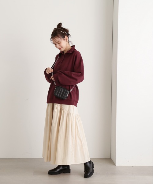 N.(N. Natural Beauty Basic)(エヌエヌナチュラルビューティーベーシック)の「◆コットンギャザーボリュームスカート(スカート・レディース・ブラック/グリーン/アイボリー・MEDIUM)」の22枚目の写真