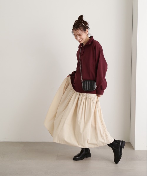 N.(N. Natural Beauty Basic)(エヌエヌナチュラルビューティーベーシック)の「◆コットンギャザーボリュームスカート(スカート・レディース・ブラック/グリーン/アイボリー・MEDIUM)」の16枚目の写真