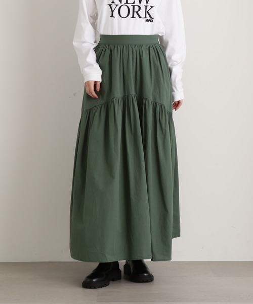 N.(N. Natural Beauty Basic)(エヌエヌナチュラルビューティーベーシック)の「◆コットンギャザーボリュームスカート(スカート・レディース・ブラック/グリーン/アイボリー・MEDIUM)」の10枚目の写真