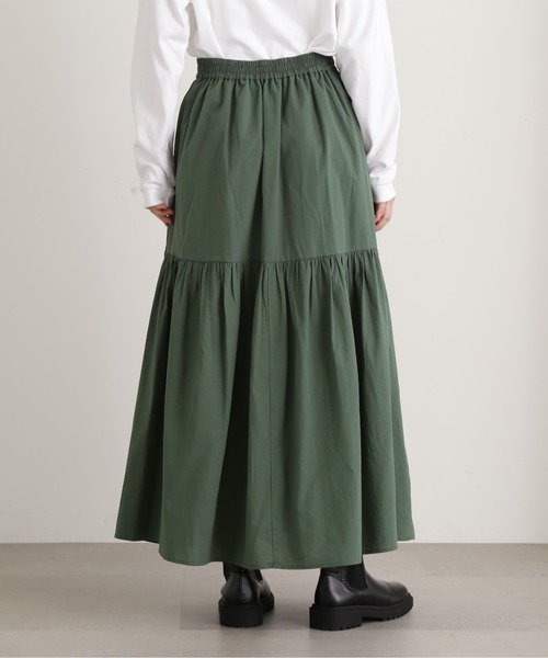 N.(N. Natural Beauty Basic)(エヌエヌナチュラルビューティーベーシック)の「◆コットンギャザーボリュームスカート(スカート・レディース・ブラック/グリーン/アイボリー・MEDIUM)」の15枚目の写真