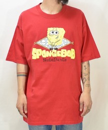 古着　ヴィンテージ　Tシャツ　ポリ　ポリTシャツ　スポンジボブ　カラフル　派手 スポンジボブと仲間たち スプレーアート 半袖 Tシャツ 古着