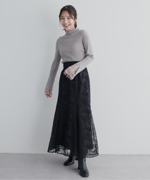 osono長さ変えれるチュール刺繍レーススカート