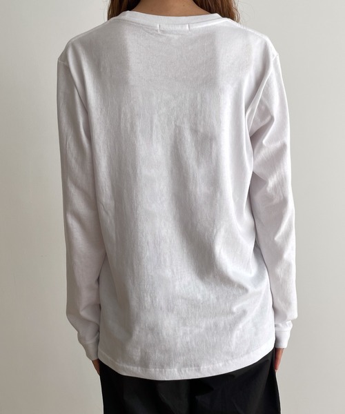 CANAL JEAN（キャナルジーン）の「El mar　standard刺繍ロングTシャツ（Tシャツ/カットソー・レディース・ブラック/ホワイト・ONE SIZE）」の12枚目の写真