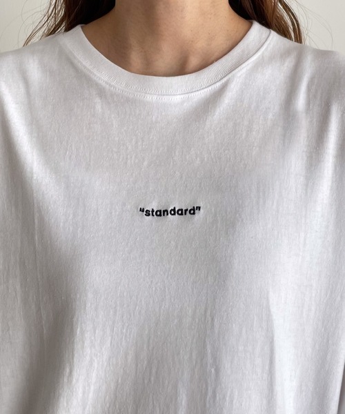 CANAL JEAN（キャナルジーン）の「El mar　standard刺繍ロングTシャツ（Tシャツ/カットソー・レディース・ブラック/ホワイト・ONE SIZE）」の13枚目の写真