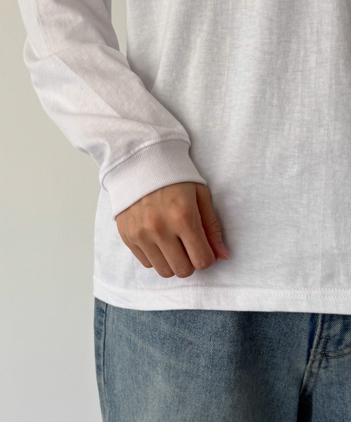 CANAL JEAN（キャナルジーン）の「El mar　standard刺繍ロングTシャツ（Tシャツ/カットソー・レディース・ブラック/ホワイト・ONE SIZE）」の20枚目の写真