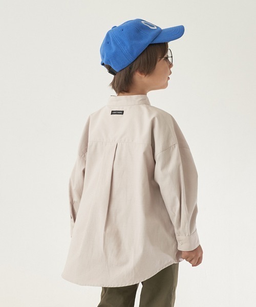 b・ROOM（ビールーム）の「アソートバンドカラービッグシャツ（シャツ/ブラウス・キッズ・ベージュ/ラベンダー/オフホワイト/サックスブルー・120cm/140cm/130cm/150cm/110cm/100cm）」の10枚目の写真