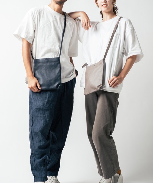 剣道着のサコッシュバッグ (蓋付きマグネットタイプ) KURASHI+Ki SAC Indigo（サコッシュ・インディゴ）(インディゴ