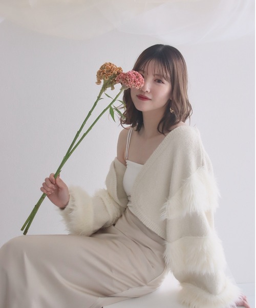 mellowneon（メロウネオン）の「ファースリーブボレロニットカーディガン（カーディガン/ボレロ・レディース・ホワイト・FREE）」の19枚目の写真