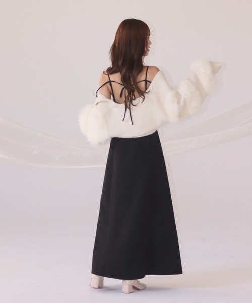 mellowneon（メロウネオン）の「ファースリーブボレロニットカーディガン（カーディガン/ボレロ・レディース・ホワイト・FREE）」の11枚目の写真