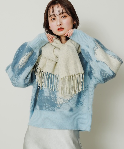 SENSE OF PLACE by URBAN RESEARCH（センスオブプレイスバイアーバンリサーチ）の「『ユニセックス』無地ストール（マフラー・レディース・オレンジ/ブラック/グリーン系その他/アイボリー/チャコールグレー/レッド/ダークブラウン/ライトベージュ/オートミール・ONE）」の22枚目の写真