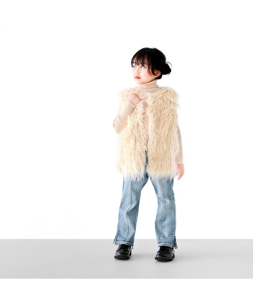 L.COPECK（エルコペック）の「ニット風デニムフレアパンツ（デニムパンツ・キッズ・ネイビー/その他・140cm/120cm/110cm/130cm/100cm）」の12枚目の写真