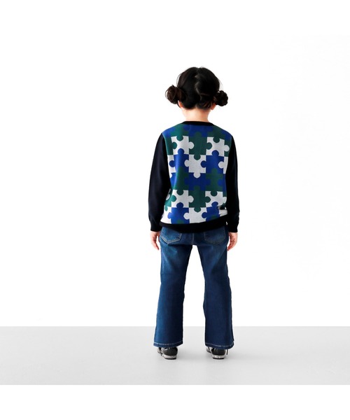 L.COPECK（エルコペック）の「ニット風デニムフレアパンツ（デニムパンツ・キッズ・ネイビー/その他・140cm/120cm/110cm/130cm/100cm）」の20枚目の写真