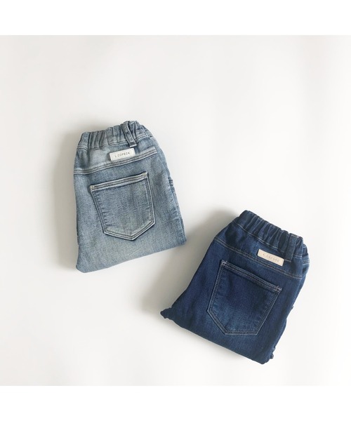 L.COPECK（エルコペック）の「ニット風デニムフレアパンツ（デニムパンツ・キッズ・ネイビー/その他・140cm/120cm/110cm/130cm/100cm）」の10枚目の写真