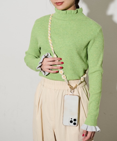 MERLOT（メルロー）の「ニットフラワースマホショルダー（スマホグッズ・レディース・ブラウン/レッド/ナチュラル・FREE）」の13枚目の写真