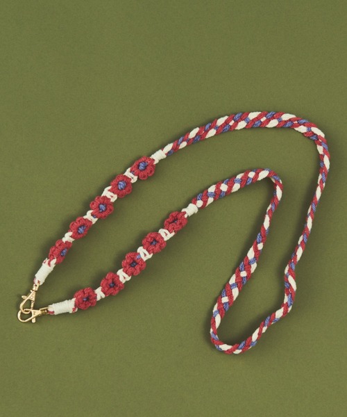 MERLOT（メルロー）の「ニットフラワースマホショルダー（スマホグッズ・レディース・ブラウン/レッド/ナチュラル・FREE）」の9枚目の写真