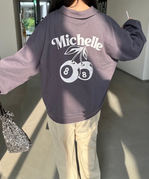 nemne store（ネンネストア）の「【低身長サイズあり】アソート柄裏起毛ハーフジップスウェット（スウェット・レディース・オートミール/グレー/ブルー/ピンク/スミクロ/クリーム/グリーン/ネイビー・SMALL/MEDIUM）」の12枚目の写真