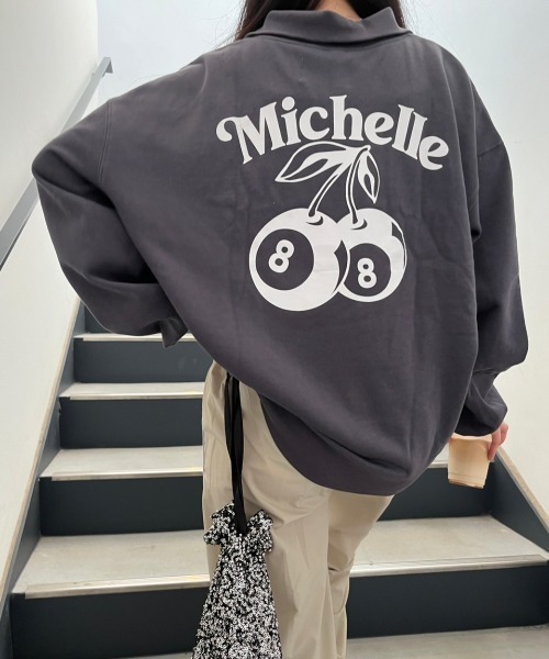 セール】【低身長サイズあり】アソート柄裏起毛ハーフジップスウェット