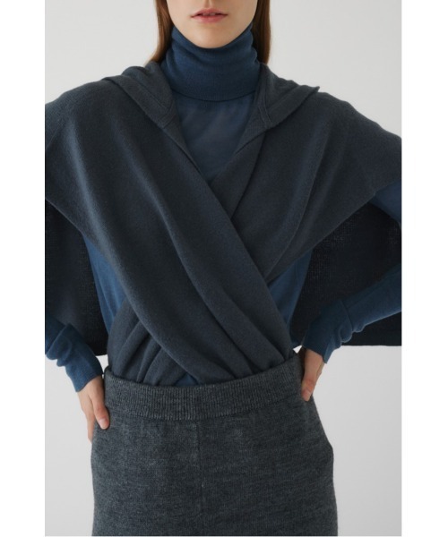 RIM.ARK（リムアーク）の「Hood poncho stole フードポンチョストール