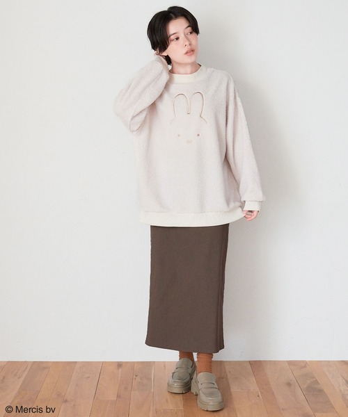 Miffy( ミッフィー)の「【miffiy/ミッフィー】ミッフィーブークレもこもこプルオーバー▲終了▲(ニット/セーター・レディース・オフホワイト/モカ/ネイビー/杢グレー・M/LL/3L/L)」の15枚目の写真