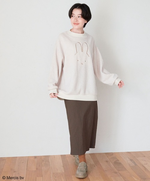 Miffy( ミッフィー)の「【miffiy/ミッフィー】ミッフィーブークレもこもこプルオーバー▲終了▲(ニット/セーター・レディース・オフホワイト/モカ/ネイビー/杢グレー・M/LL/3L/L)」の16枚目の写真