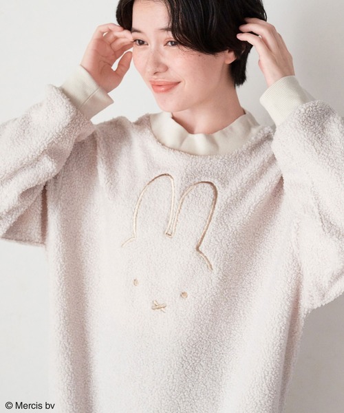 Miffy( ミッフィー)の「【miffiy/ミッフィー】ミッフィーブークレもこもこプルオーバー▲終了▲(ニット/セーター・レディース・オフホワイト/モカ/ネイビー/杢グレー・M/LL/3L/L)」の17枚目の写真