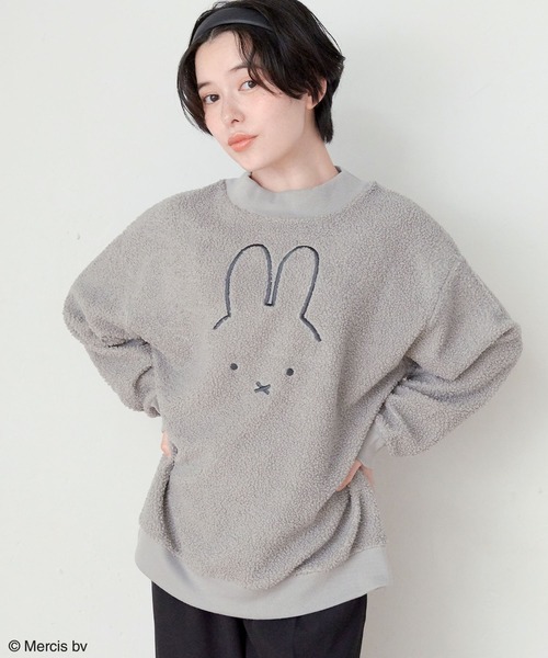 Miffy( ミッフィー)の「【miffiy/ミッフィー】ミッフィーブークレもこもこプルオーバー▲終了▲(ニット/セーター・レディース・オフホワイト/モカ/ネイビー/杢グレー・M/LL/3L/L)」の19枚目の写真