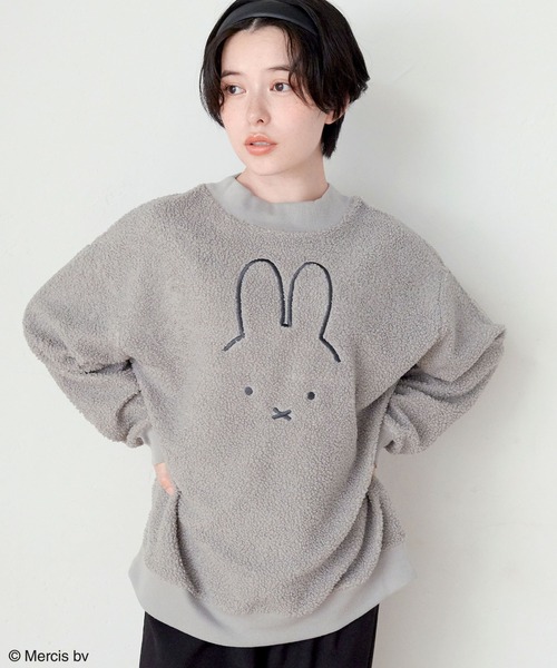 Miffy( ミッフィー)の「【miffiy/ミッフィー】ミッフィーブークレもこもこプルオーバー▲終了▲(ニット/セーター・レディース・オフホワイト/モカ/ネイビー/杢グレー・M/LL/3L/L)」の20枚目の写真