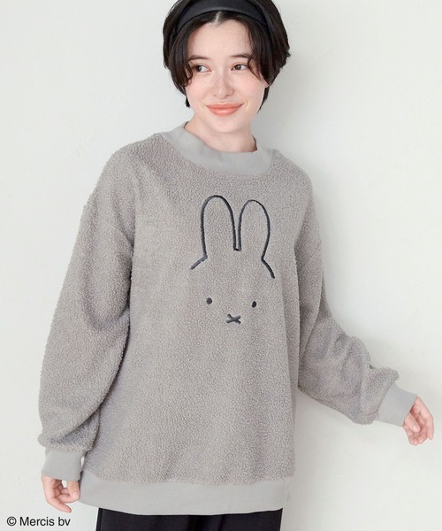 Miffy( ミッフィー)の「【miffiy/ミッフィー】ミッフィーブークレもこもこプルオーバー▲終了▲(ニット/セーター・レディース・オフホワイト/モカ/ネイビー/杢グレー・M/LL/3L/L)」の21枚目の写真