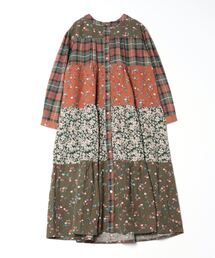 sandy | 【sandy】プリントパッチワーククルーワンピース(ワンピース)