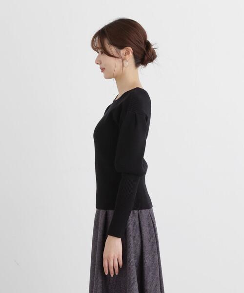 PROPORTION BODY DRESSING（プロポーションボディドレッシング）の「パフショルダーニット / 1214170009（ニット/セーター・レディース・ブラック/ブルー/ベージュ・FREE）」の9枚目の写真