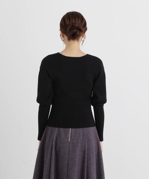 PROPORTION BODY DRESSING（プロポーションボディドレッシング）の「パフショルダーニット / 1214170009（ニット/セーター・レディース・ブラック/ブルー/ベージュ・FREE）」の10枚目の写真