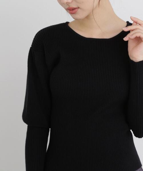 PROPORTION BODY DRESSING（プロポーションボディドレッシング）の「パフショルダーニット / 1214170009（ニット/セーター・レディース・ブラック/ブルー/ベージュ・FREE）」の11枚目の写真